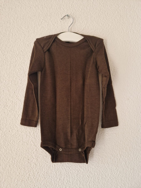 Cosilana Body Langarm Wolle/Seide BRAUN